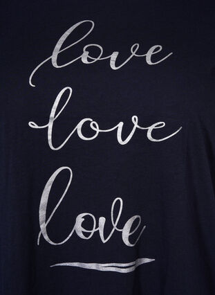 T-shirt en coton à manches courtes avec imprimé, Night Sky Love Love, Packshot image number 2