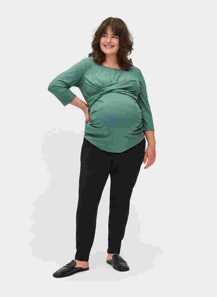 Blouse de grossesse à manches 3/4, Silver Pine, Model image number 2