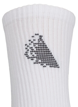3 paires de chaussettes de sport, White/Black Logo, Packshot image number 1