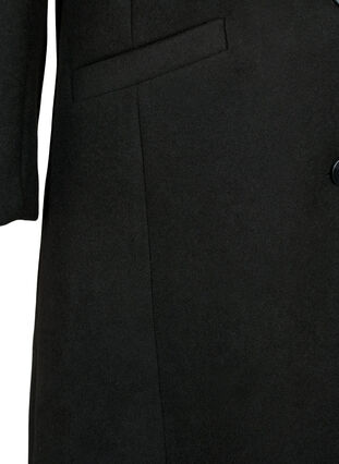 Manteau avec boutons et poches, Black, Packshot image number 3
