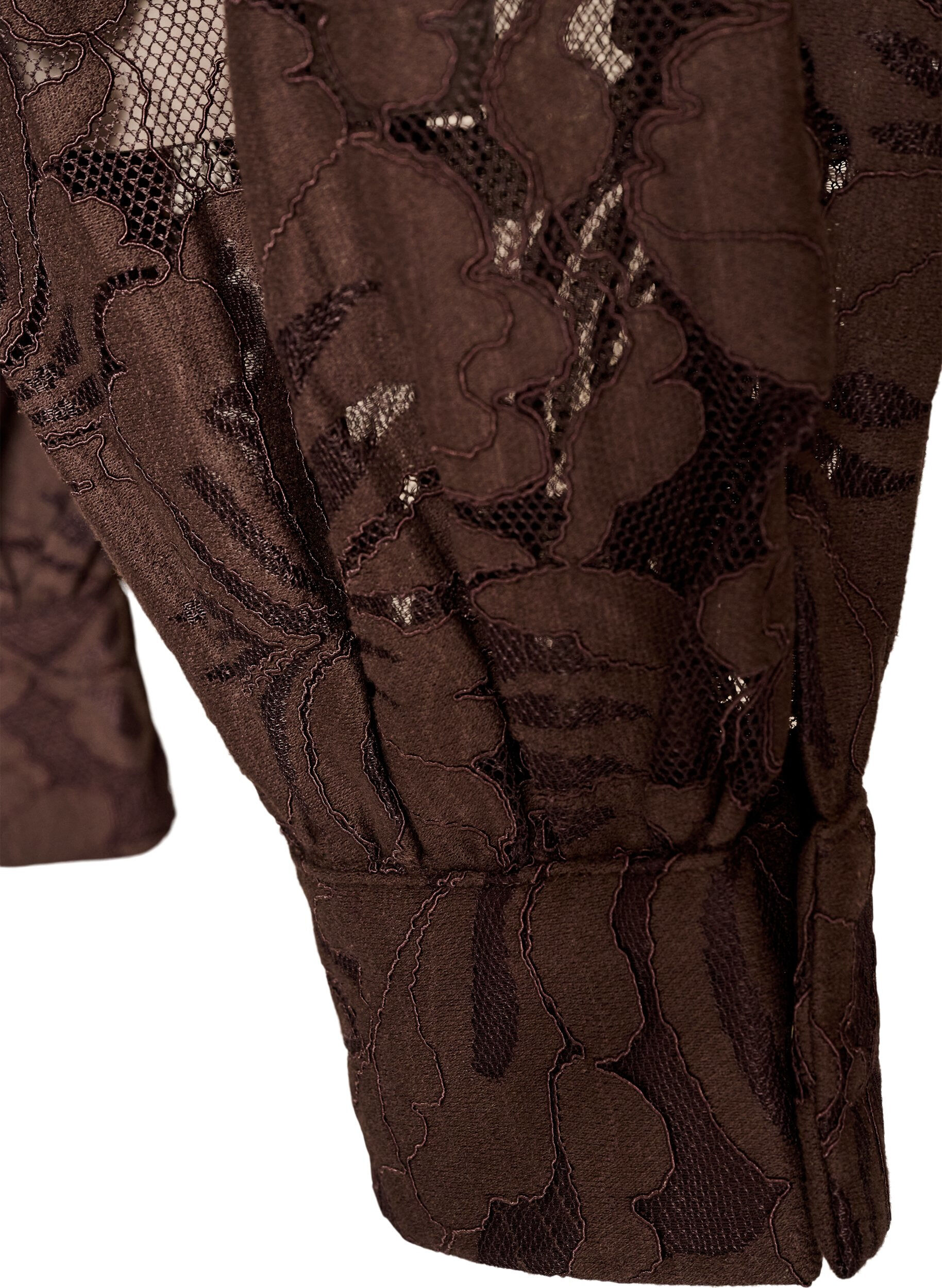 ZizziPantalon ballon en dentelle avec short int&eacute;rieur, Marron, Packshot image number 3