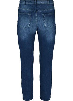 Gemma jeans met regular fit en hoge taille, Blue denim, Packshot image number 1