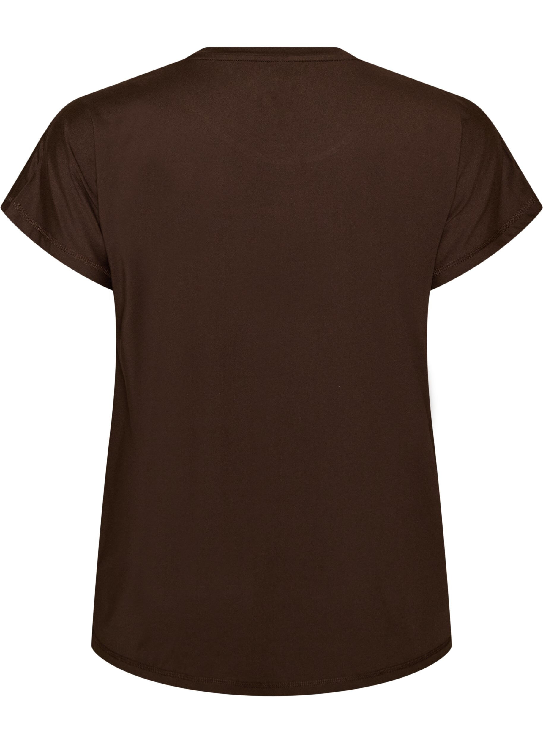 ZizziEffen gekleurd trainingsshirt, Bruin, Packshot image number 1