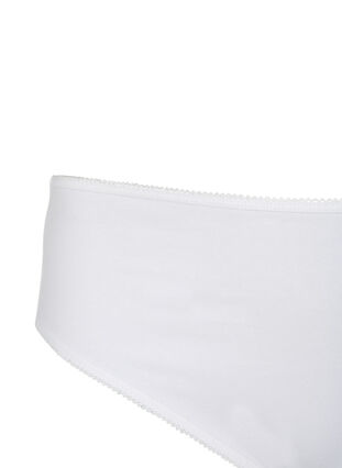Slip 3-pack en coton avec taille régulière, Bright White, Packshot image number 2