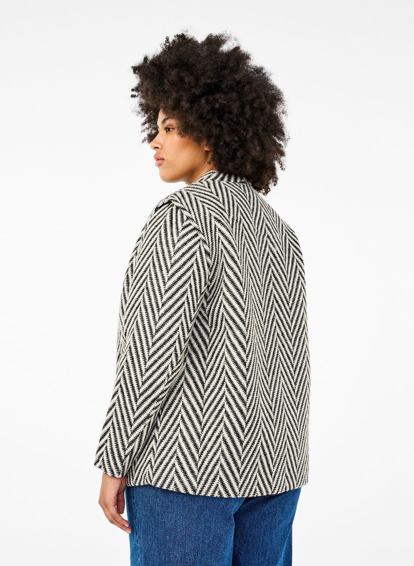 Veste à motifs, Black w. White, Model image number 1