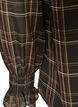 Blouse met ruit en ruches details, Groen, Packshot image number 3