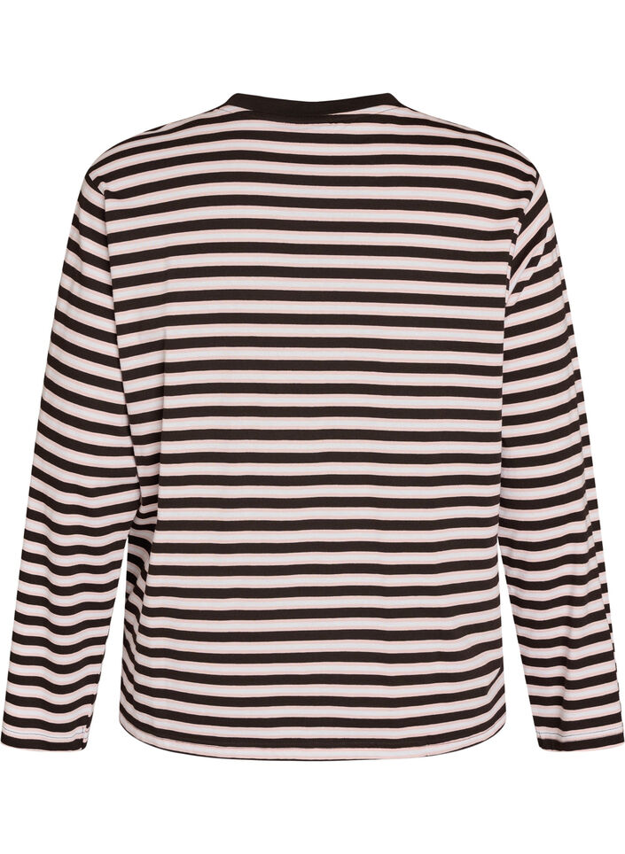 Basic T-shirt met lange mouwen, Roze, Packshot image number 1