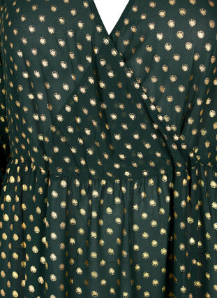 Robe avec imprimé à pois et manches 3/4, Scarab w. Gold, Packshot image number 2