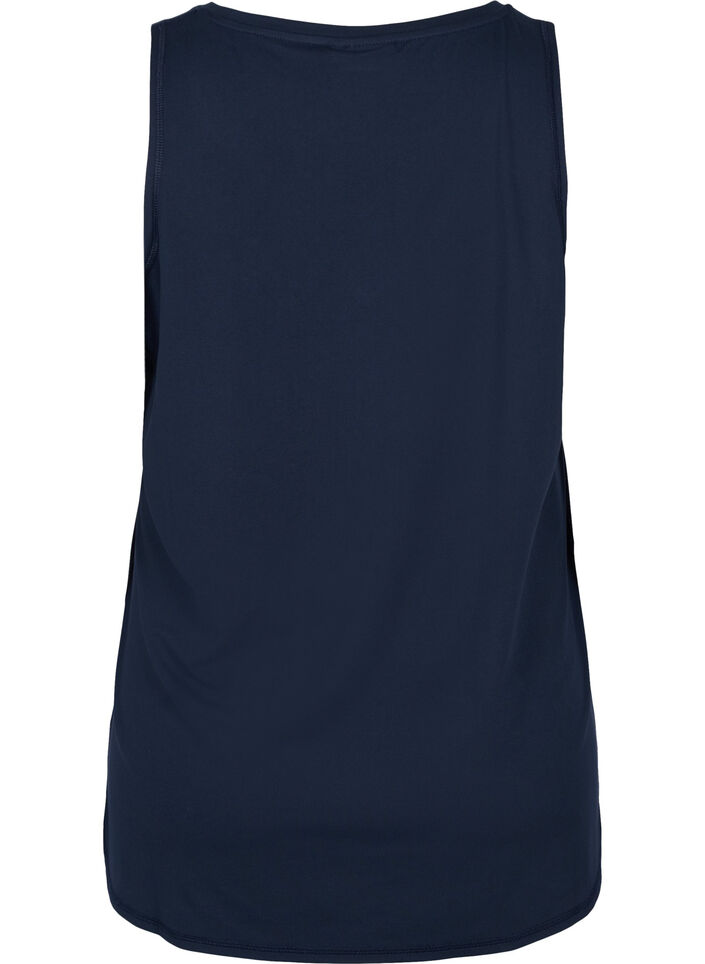 Sporttop met v-hals, Blauw, Packshot image number 1