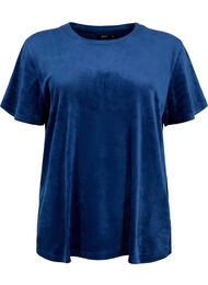T-shirt en velours, Insignia Blue, Packshot