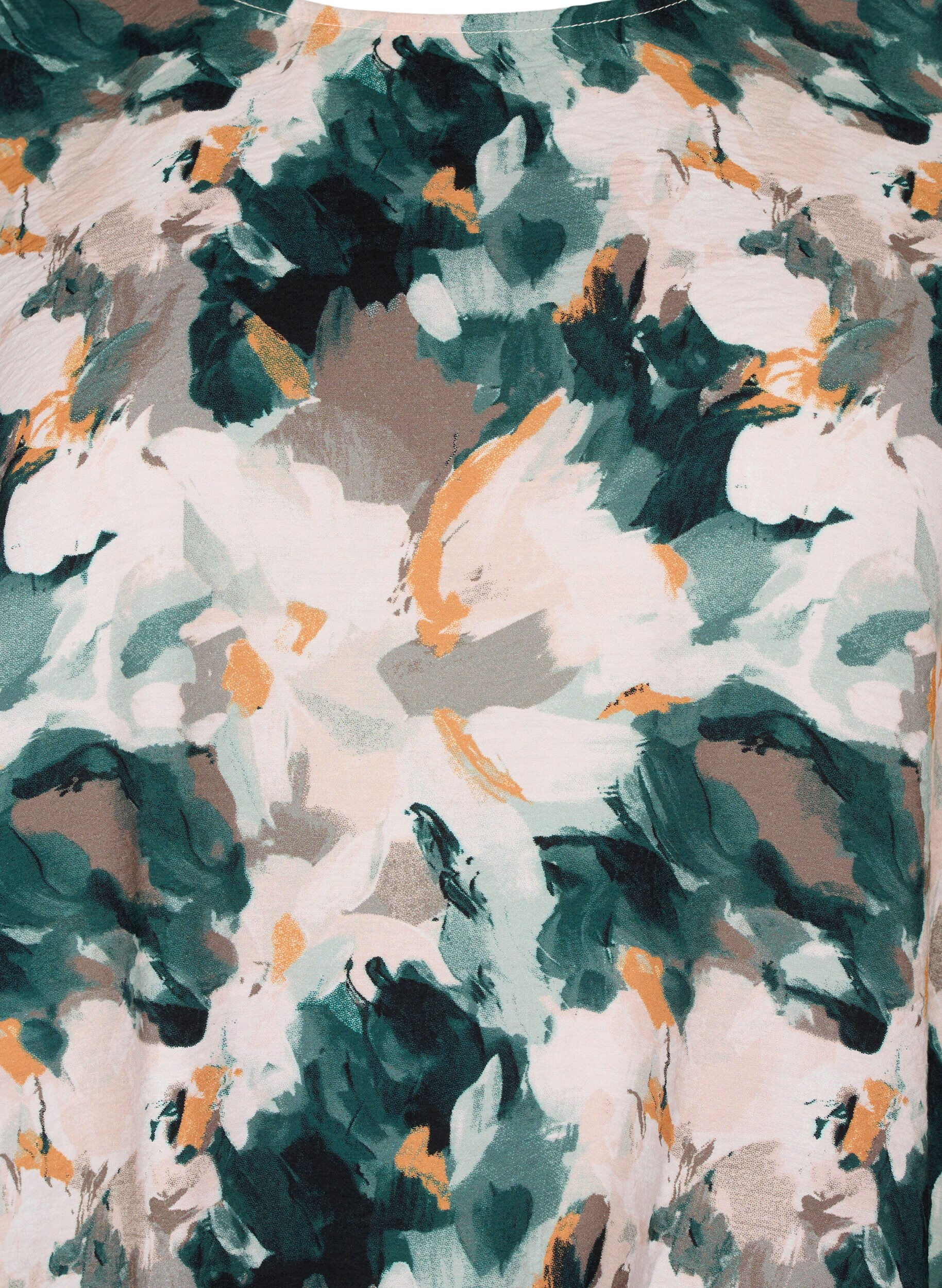 ZizziViscose smock blouse met print, Duck Gr. Forest AOP, Packshot image number 2