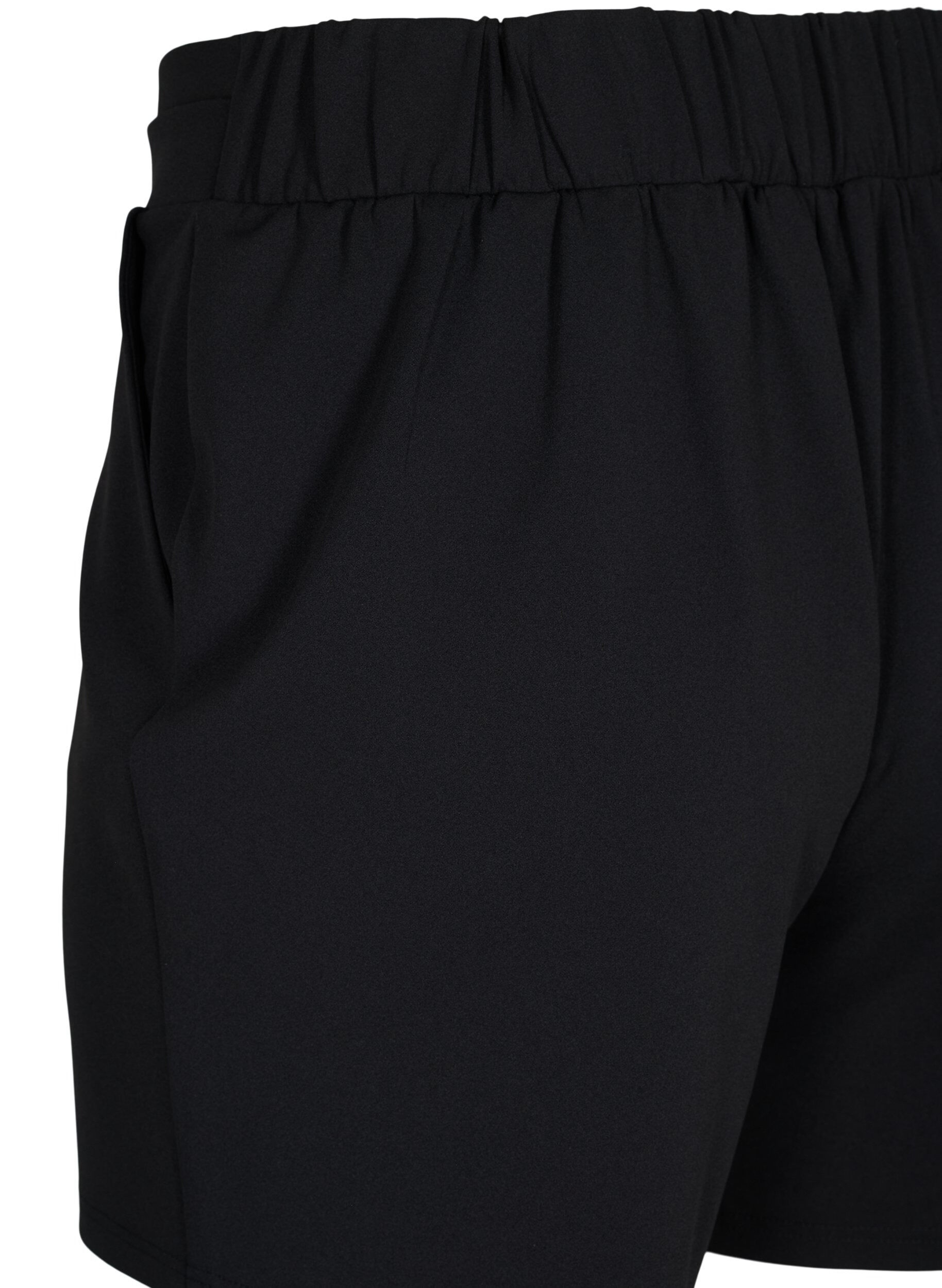 ZizziKorte broek met zakken en losse pasvorm, Zwart, Packshot image number 3