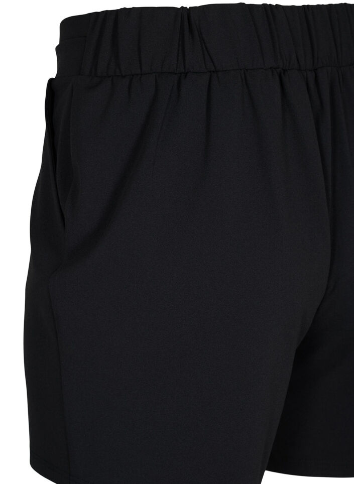 Korte broek met zakken en losse pasvorm, Zwart, Packshot image number 3