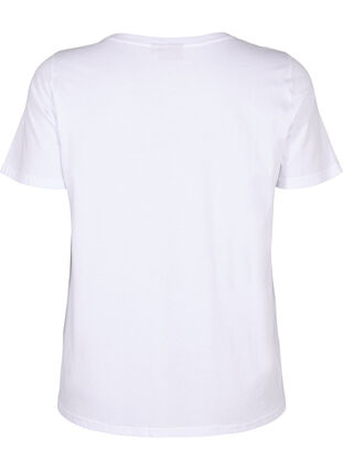 T-shirt en coton avec motifs de fleurs et de portrait, B. White Face Flower, Packshot image number 1