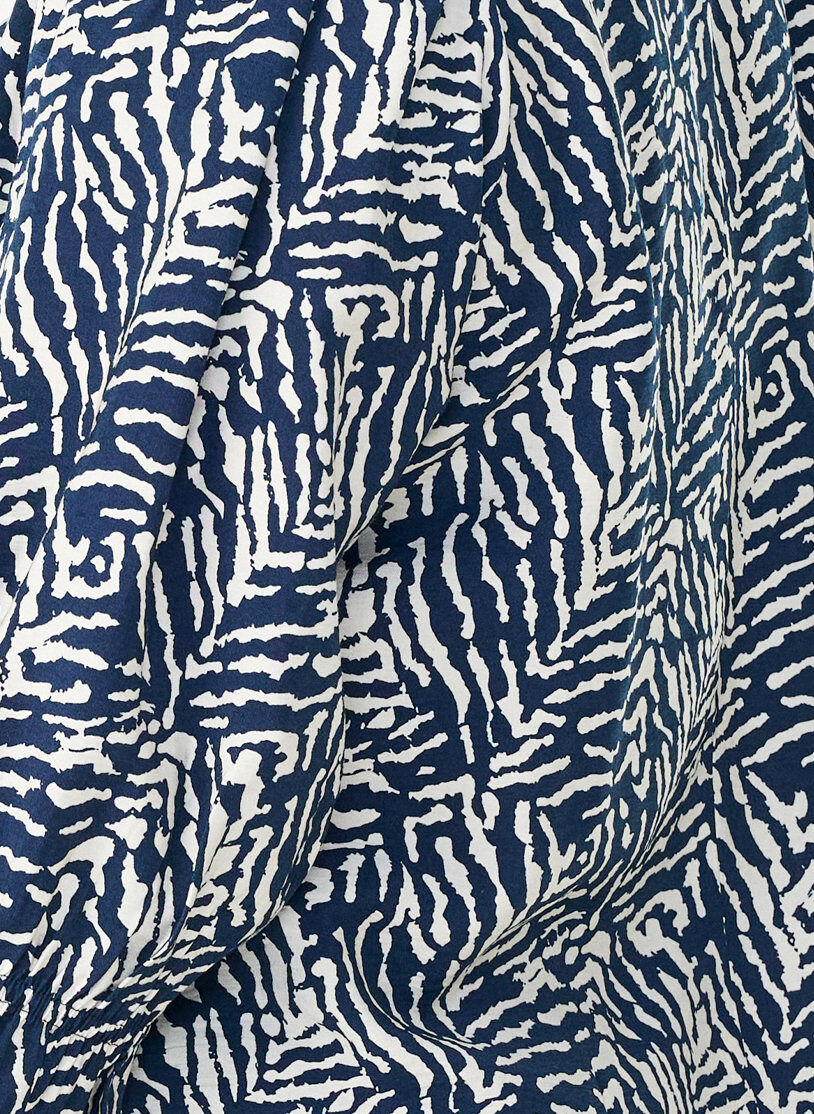 ZizziTuniek met 3/4 mouwen en een V-hals, Blauw, Packshot image number 2