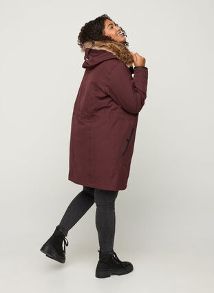 Veste d'hiver avec fermeture éclair et poches, Fudge, Model image number 1