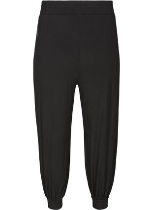 Pantalon de sport ample en viscose, Black, Packshot image number 1