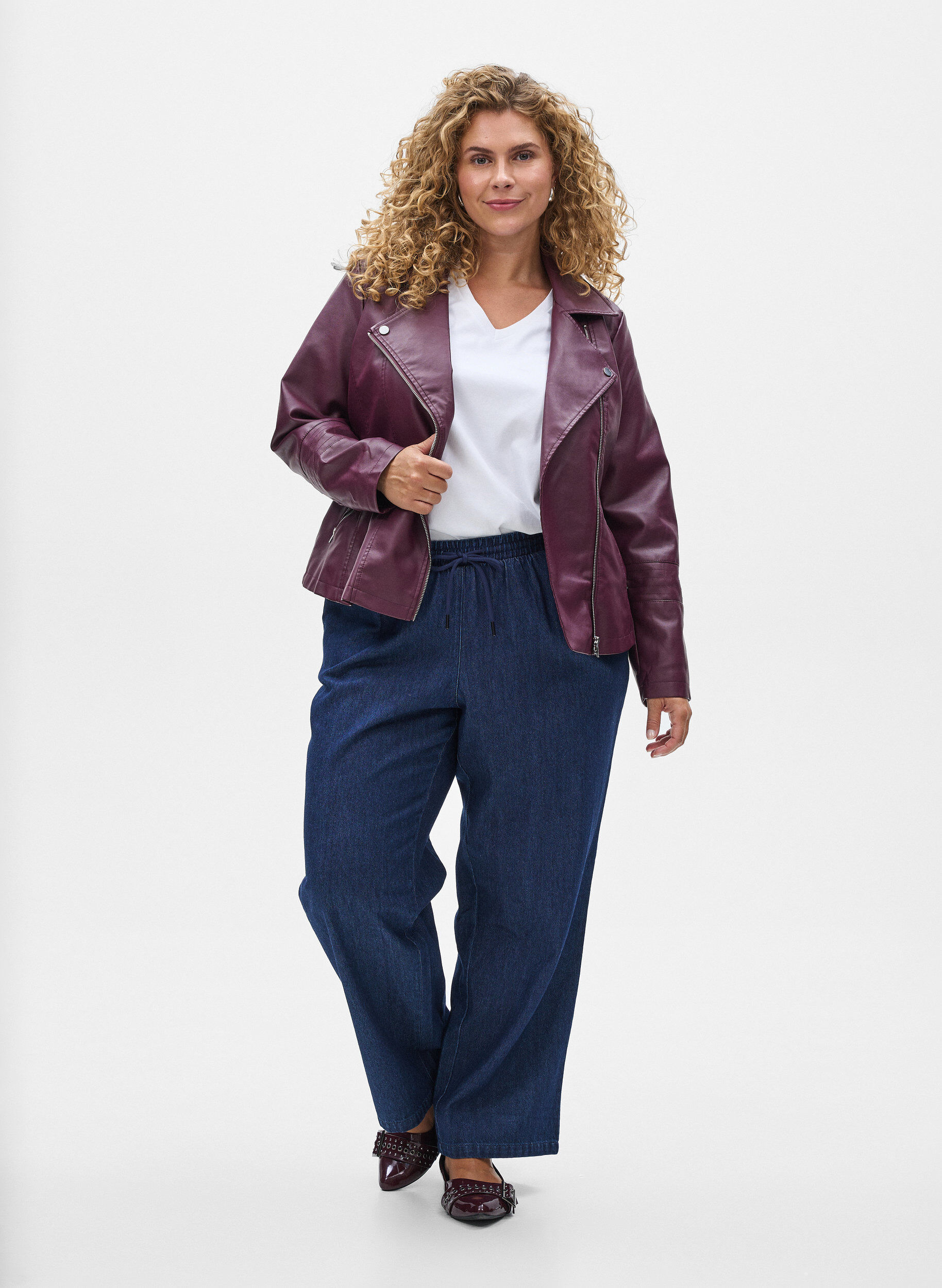 ZizziPerfecto en similicuir, Bordeaux fonc&eacute;, Model image number 1