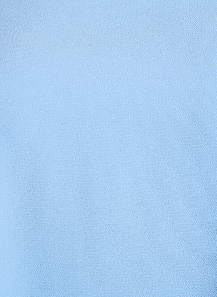 Blouse met korte mouwen en een ronde halslijn, Blauw, Packshot image number 2