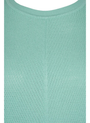 Gebreide blouse met lange mouwen en geribde boorden, Dusty Jade Green, Packshot image number 2
