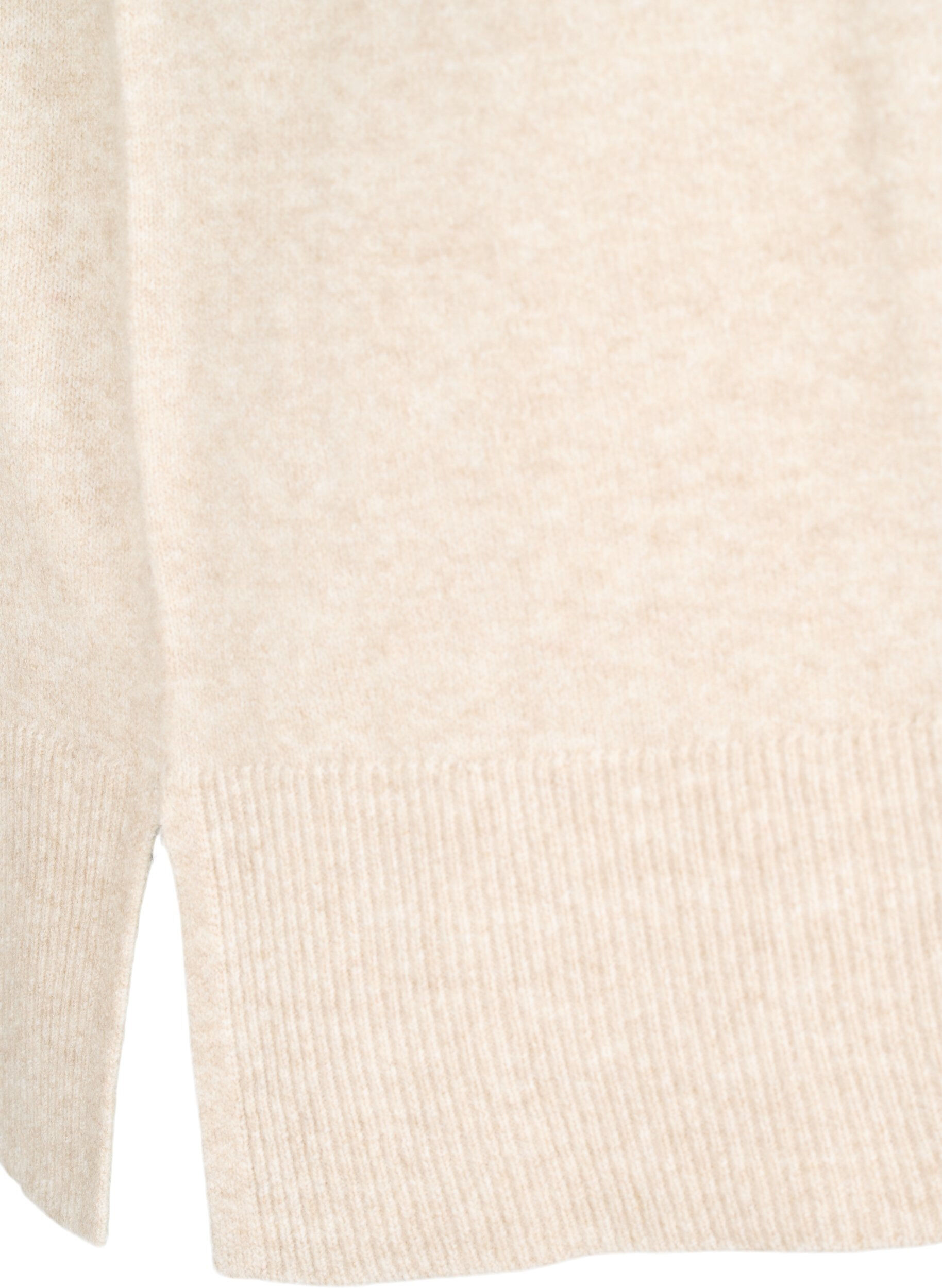 ZizziGilet tricot&eacute; avec bords c&ocirc;tel&eacute;s, Beige, Packshot image number 3