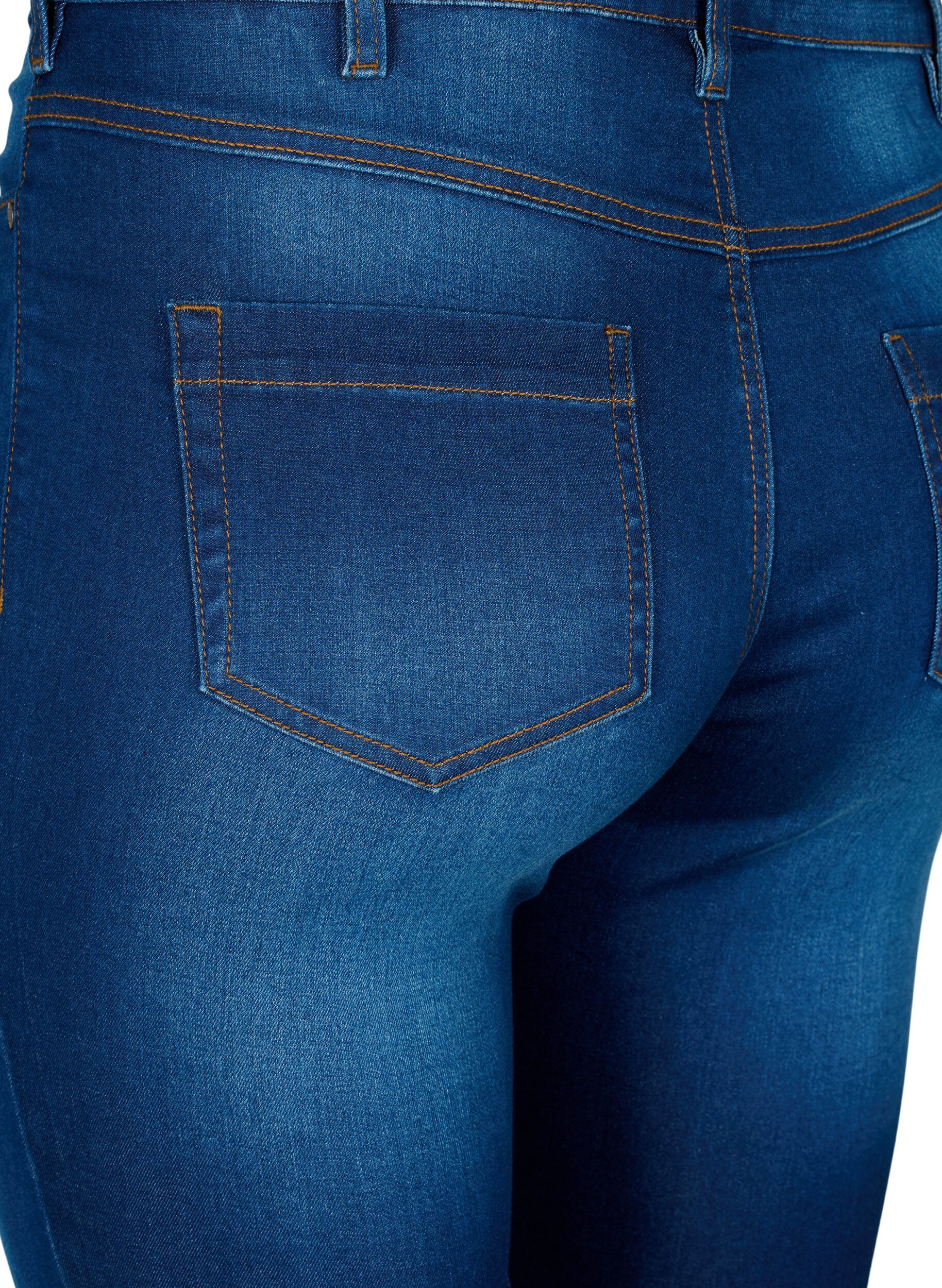 ZizziJean capri Amy &agrave; taille haute et coupe super slim, Bleu, Packshot image number 3