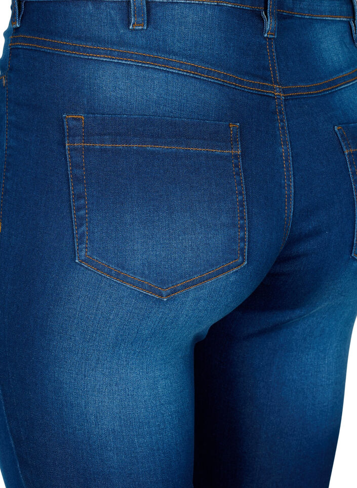 Jean capri Amy &agrave; taille haute et coupe super slim, Bleu, Packshot image number 3