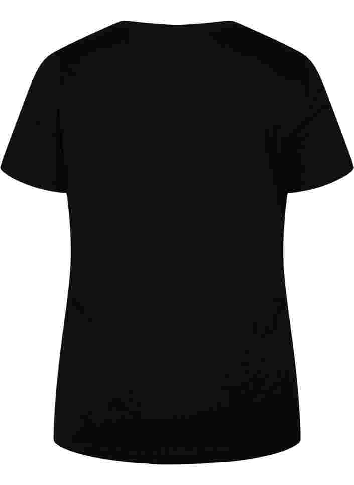 T-shirt en coton à manches courtes avec imprimé, Black Love, Packshot image number 1