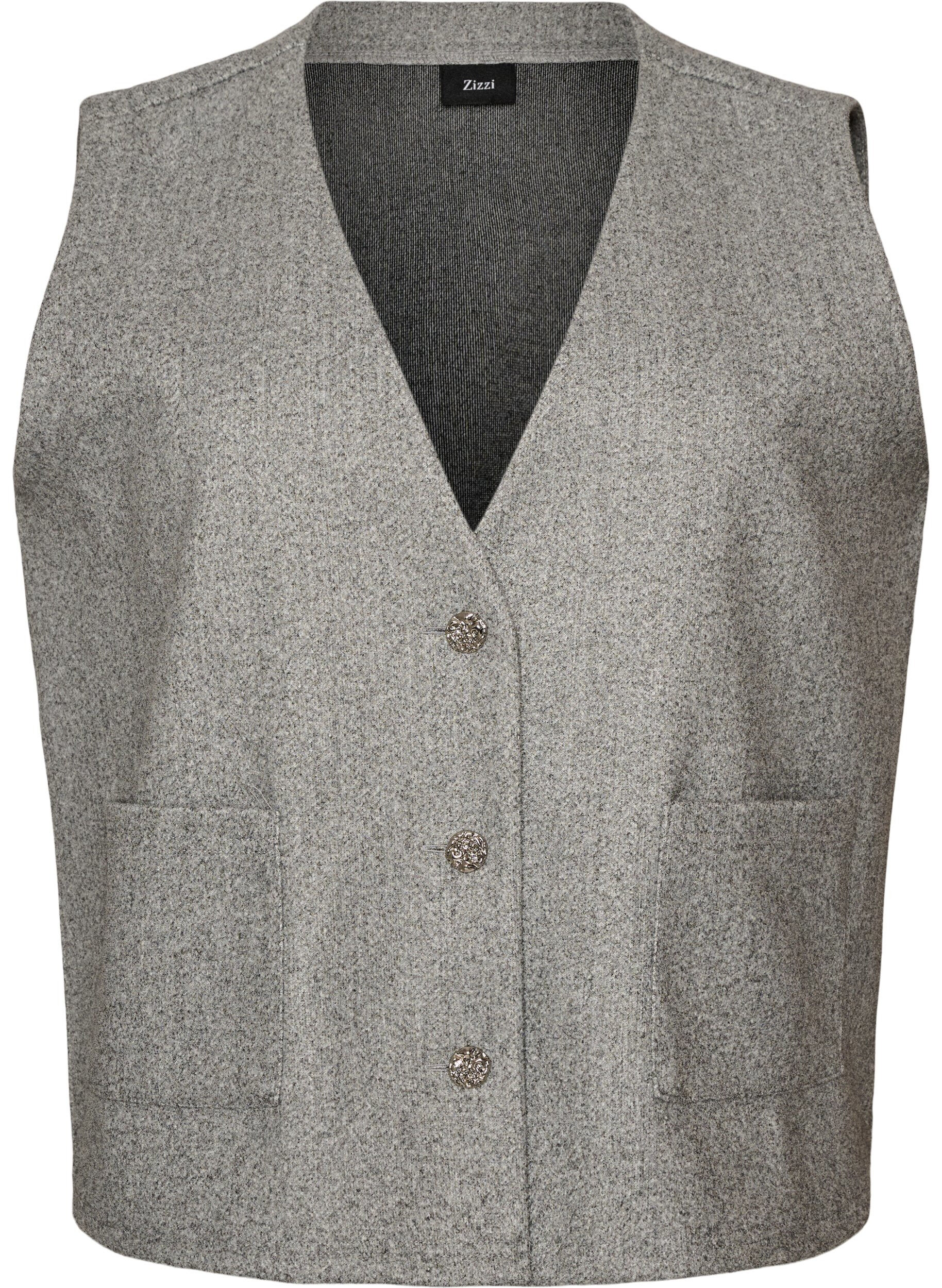V-hals gilet met knopen