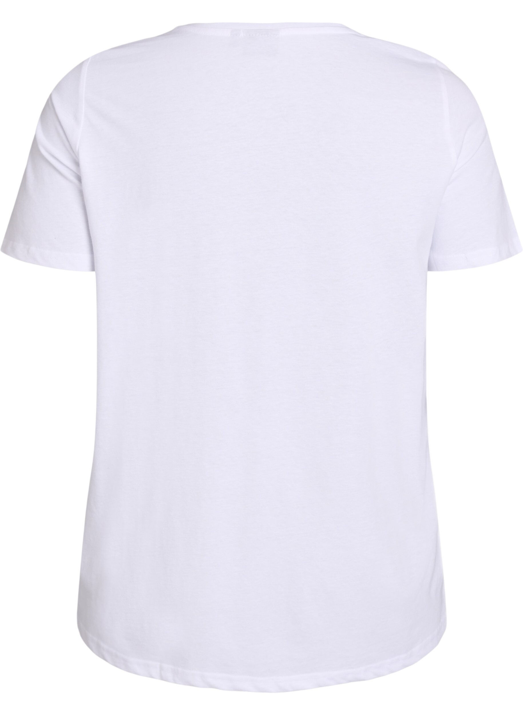 ZizziT-shirt met print, Wit, Packshot image number 1