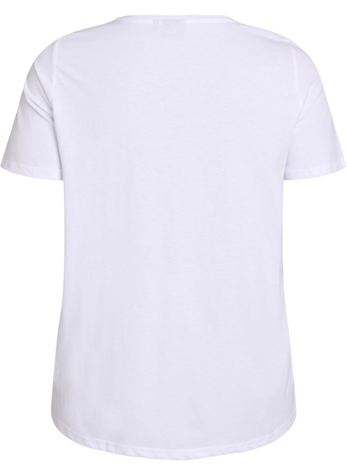 T-shirt met print, Wit, Packshot image number 1
