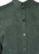 Lange corduroy shirt jurk met knopen, Dark Forest, Packshot image number 2
