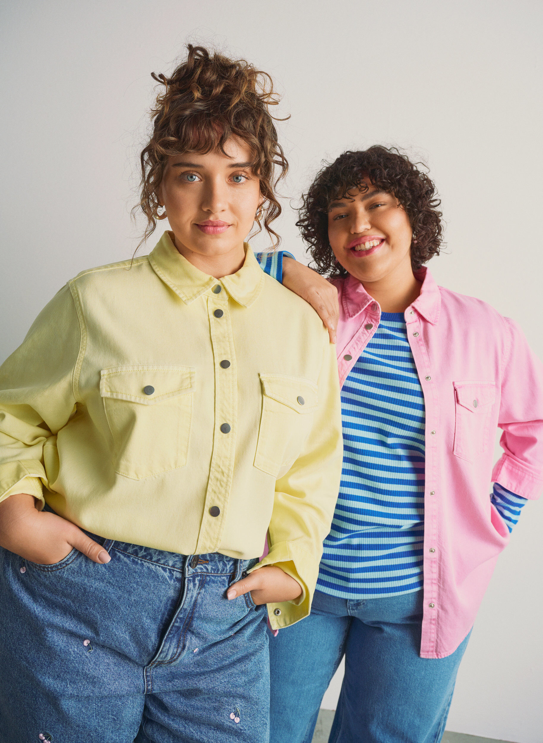 ZizziGestreepte blouse met lange mouwen, Blauw, Image image number 0