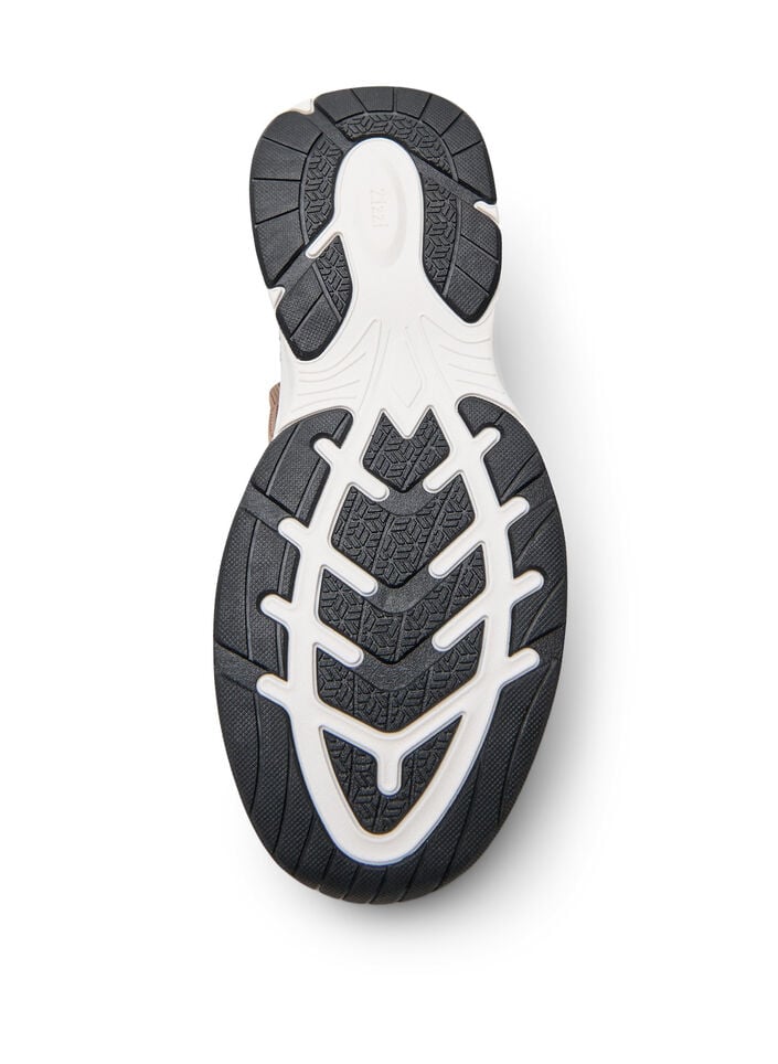 Stretch-breigaren trainers met glittergaren, Bruin, Packshot image number 4