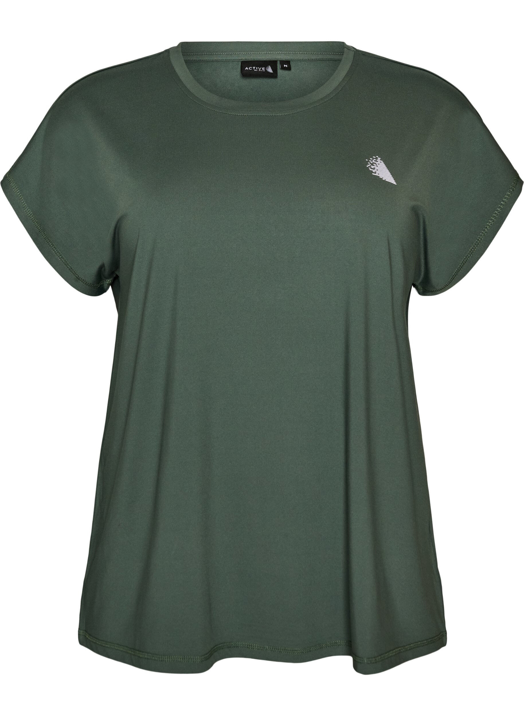 ZizziEffen gekleurd trainingsshirt, Groen, Packshot image number 0