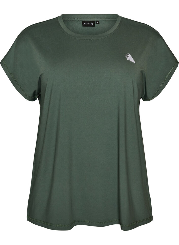 Effen gekleurd trainingsshirt, Groen, Packshot image number 0