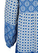 Robe trap&egrave;ze avec motifs et lignes de coupe, Blue AOP, Packshot image number 3