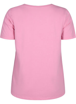 T-shirt en coton uni basique, Rosebloom, Packshot image number 1