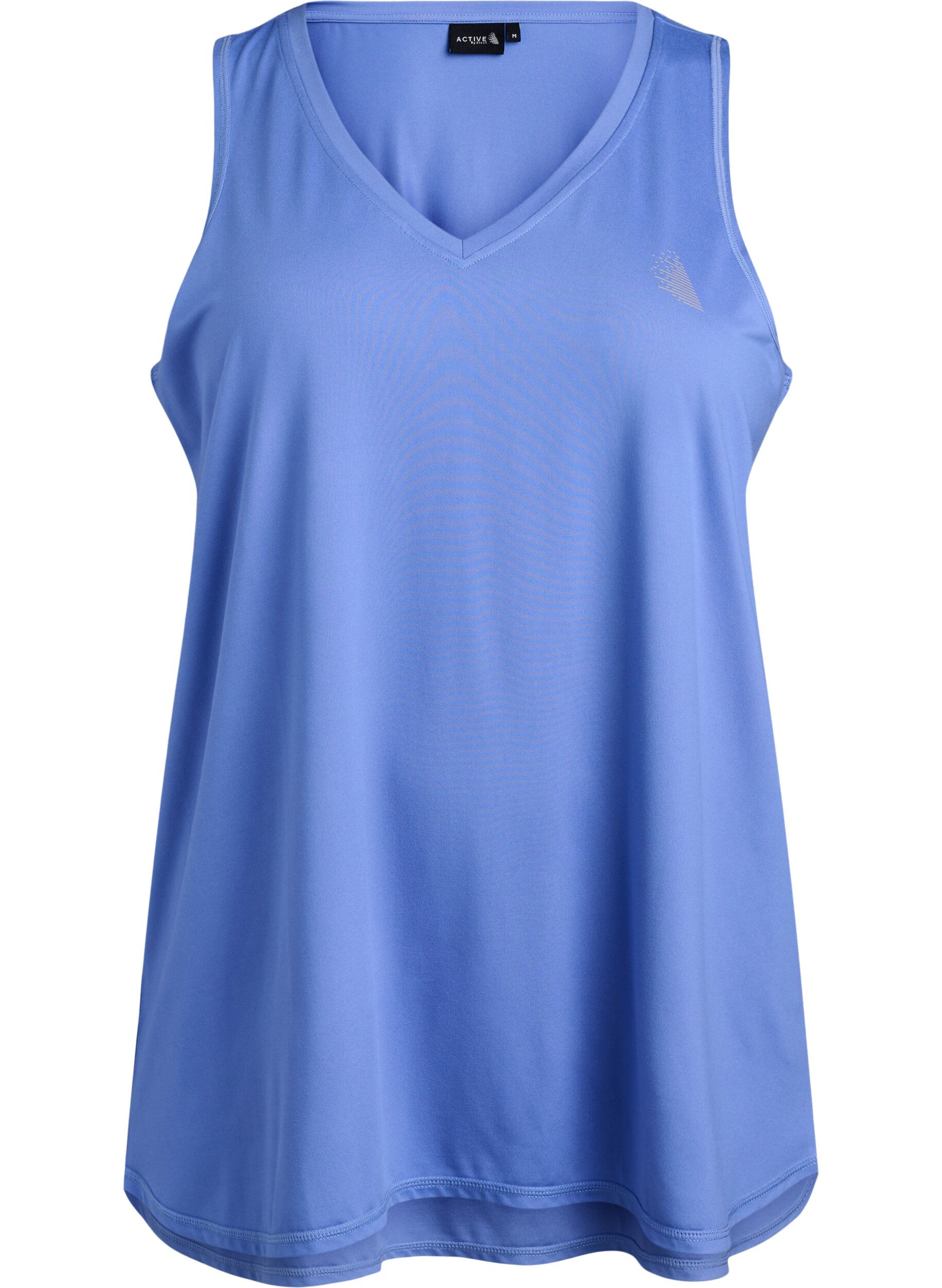 ZizziWorkout top met V-hals, Blauw, Packshot image number 0