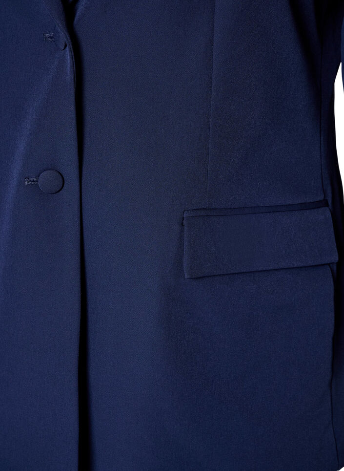 Klassieke blazer met knoopsluiting, Blauw, Packshot image number 2
