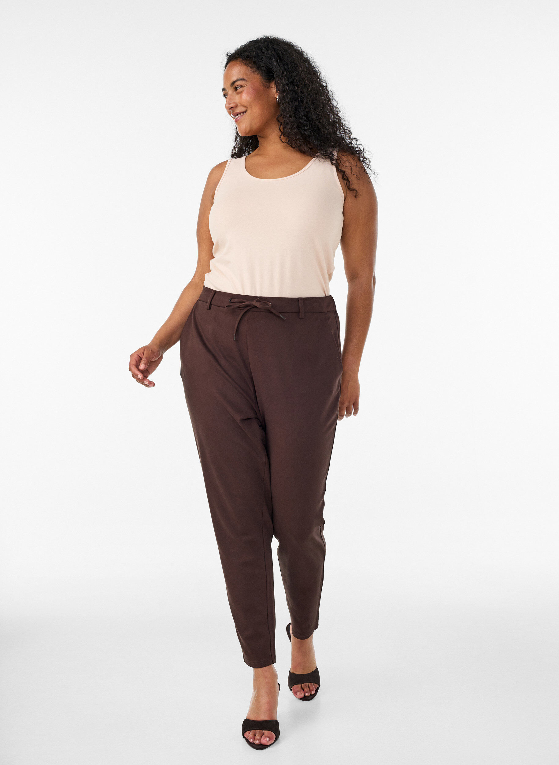 ZizziPantalon Maddison, Marron, Model image number 0