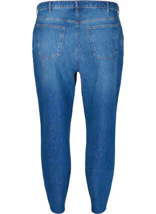 Cropped mom fit Mille jeans met losse pasvorm, Blue denim, Packshot image number 1