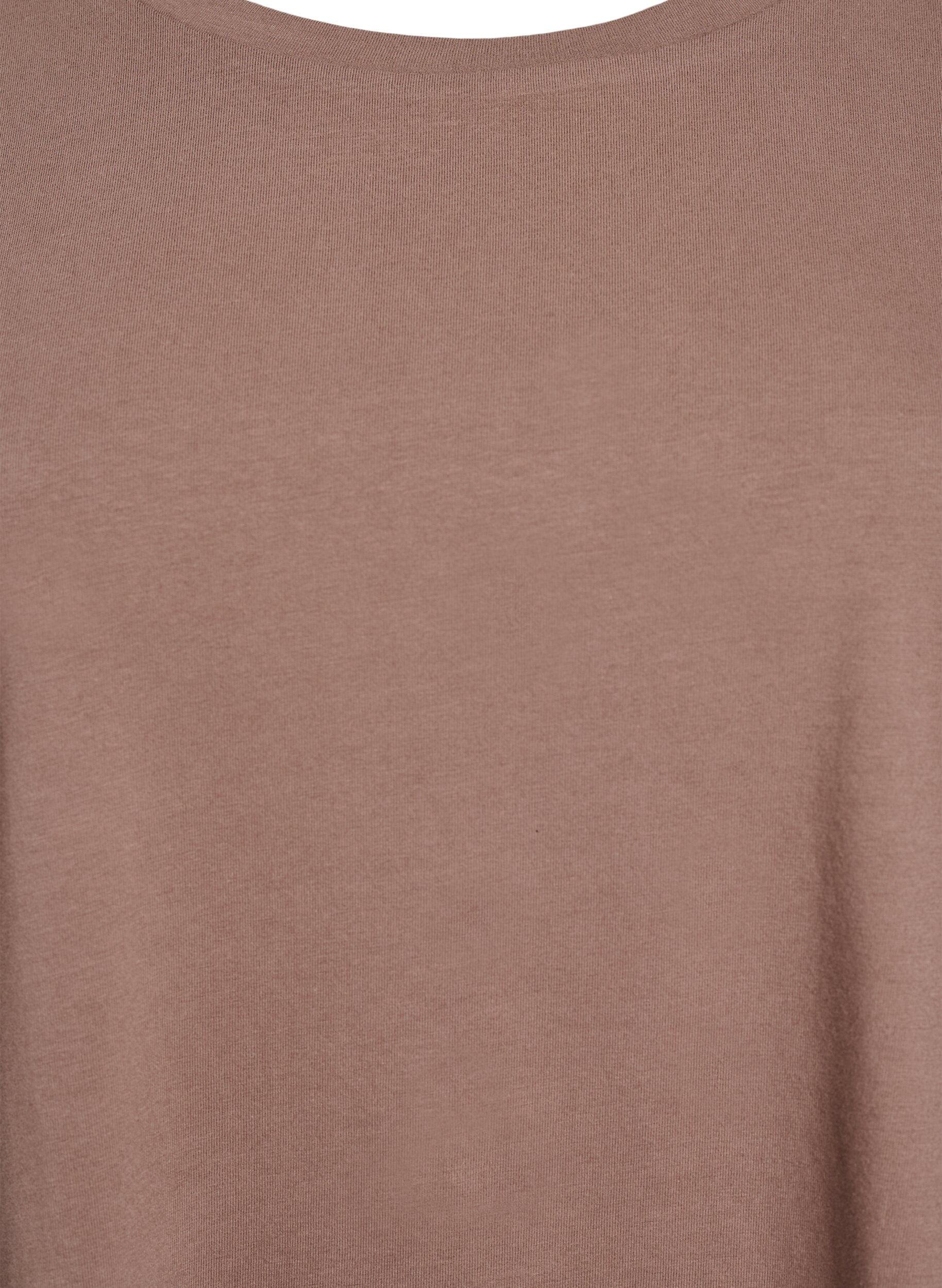 ZizziBlouse basique en jersey &agrave; manches longues, Marron, Packshot image number 2