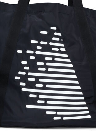 Sac de sport avec réflecteur de lumière et poches, Black, Packshot image number 3