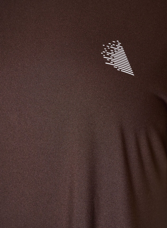 Lang trainings-T-shirt, Bruin, Packshot image number 2