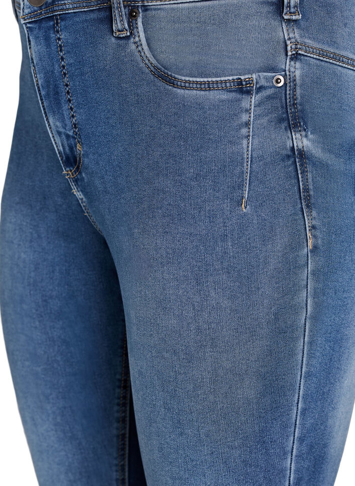 Jean crop Amy avec d&eacute;tails zipp&eacute;s, Bleu, Packshot image number 2
