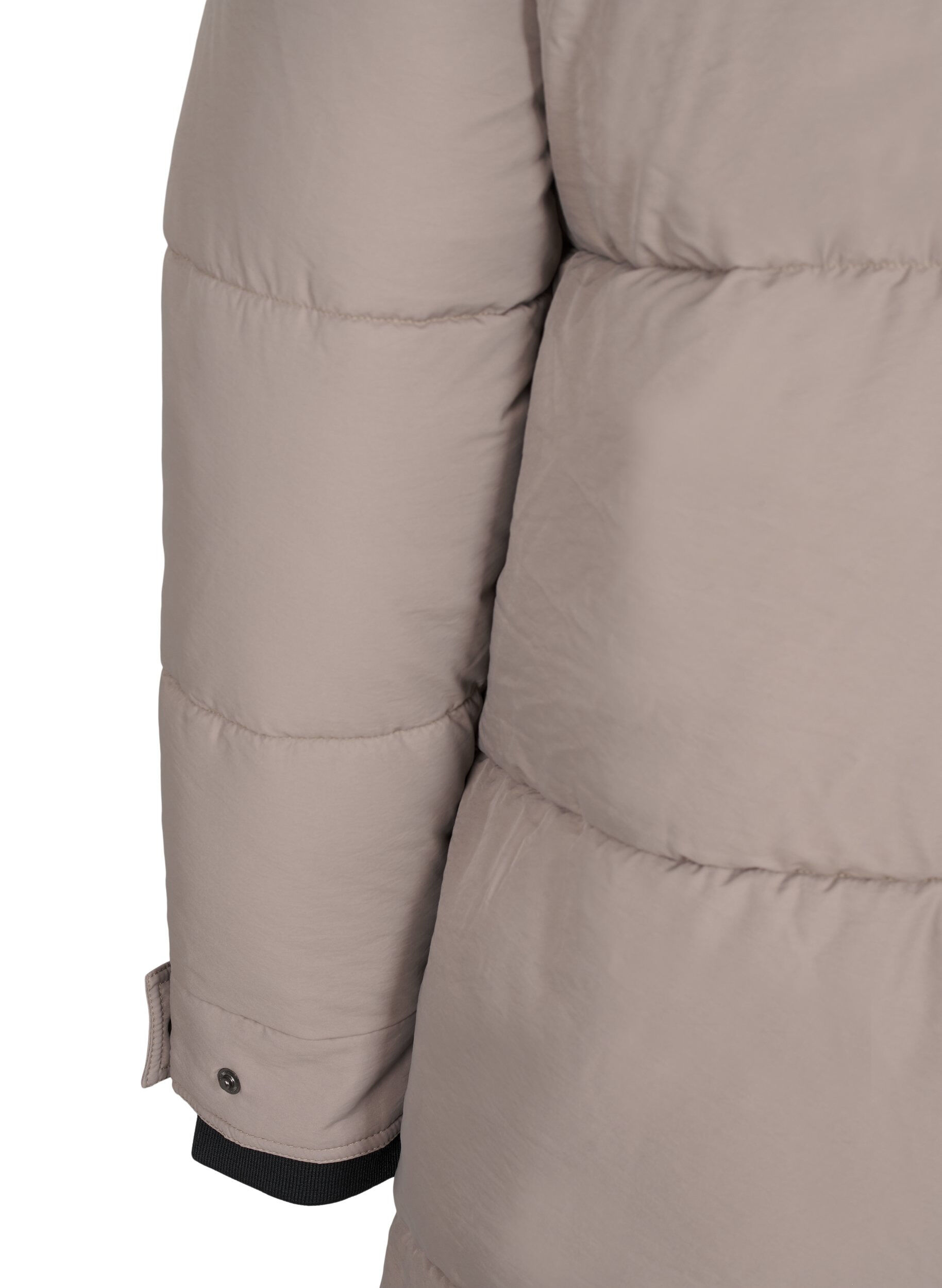 ZizziPufferjas met capuchon en contrastdetails, Beige, Packshot image number 4