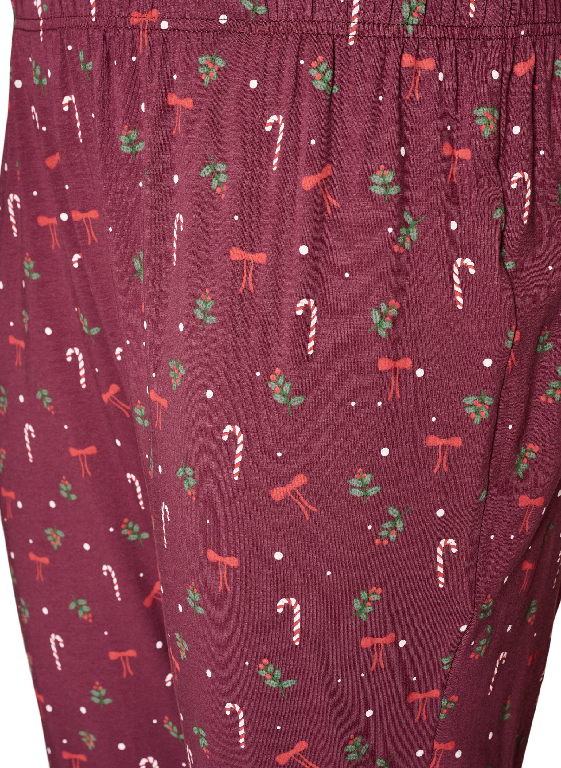ZizziBas de pyjama imprim&eacute;, Bordeaux fonc&eacute;, Packshot image number 2