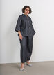 Chemise en jean avec fil paillet&eacute; et manches 3/4, Gris anthracite, Model image number 1