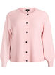 Vest van ribtricot met knopen, Roze, Packshot image number 0